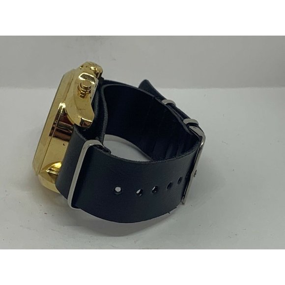 Michael Kors MK5605 Unisex Black Leather Analog Ch